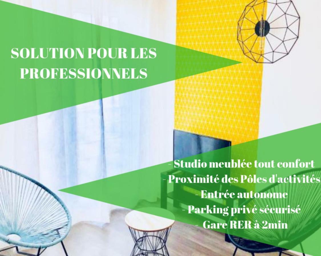 Btobed - Location Professionnelle - Studio Confort Parking Gratuit Villepinte - Proche Parc Des Expositions Et Aeroport Cdg Zewnętrze zdjęcie